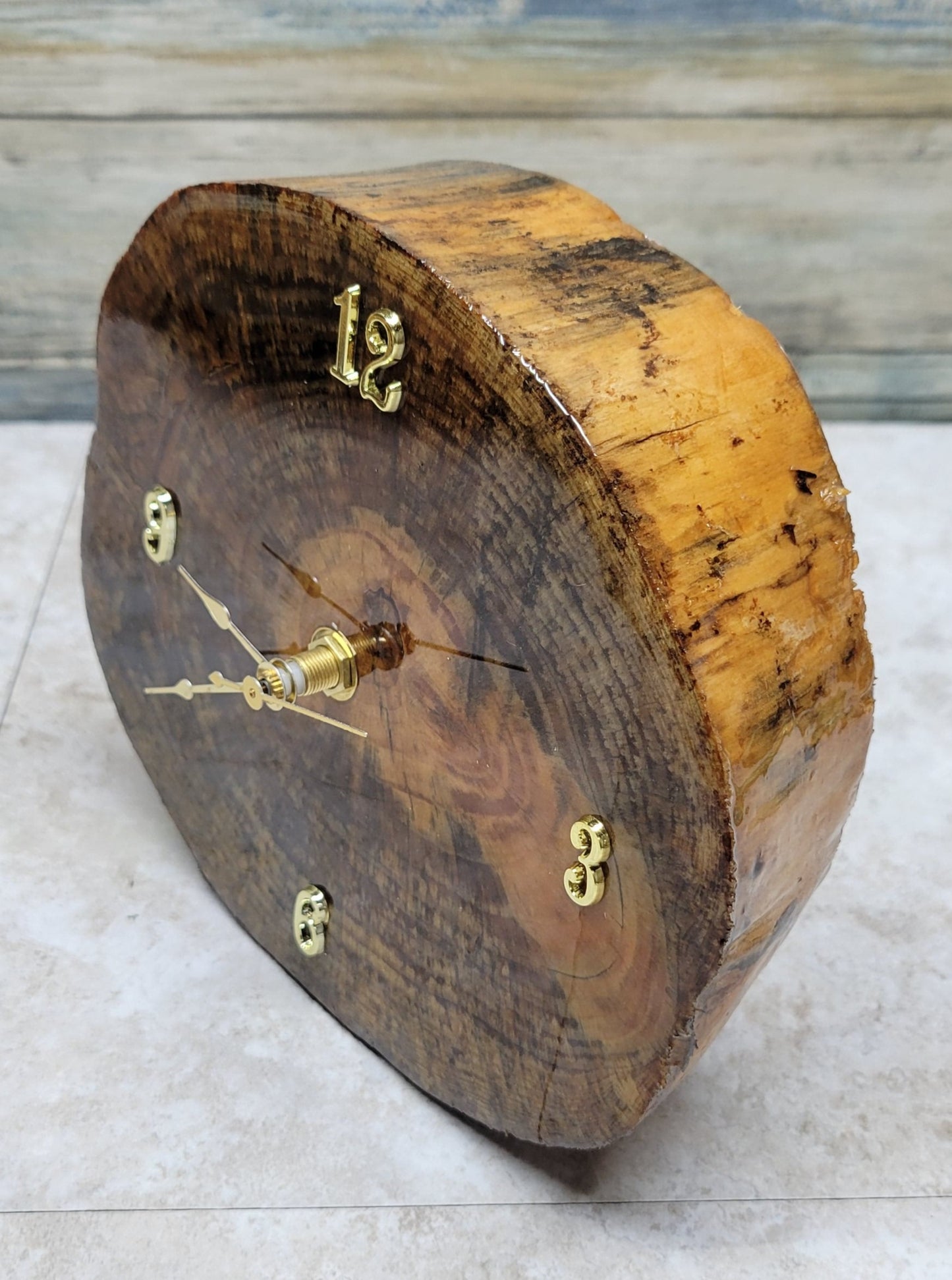 Spalted Pine Wood Clock