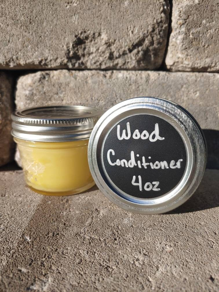 4oz Jar of Wood Conditioner, Cutting Board Treatment, Beeswax & Mineral Oil Mixture, Handmade