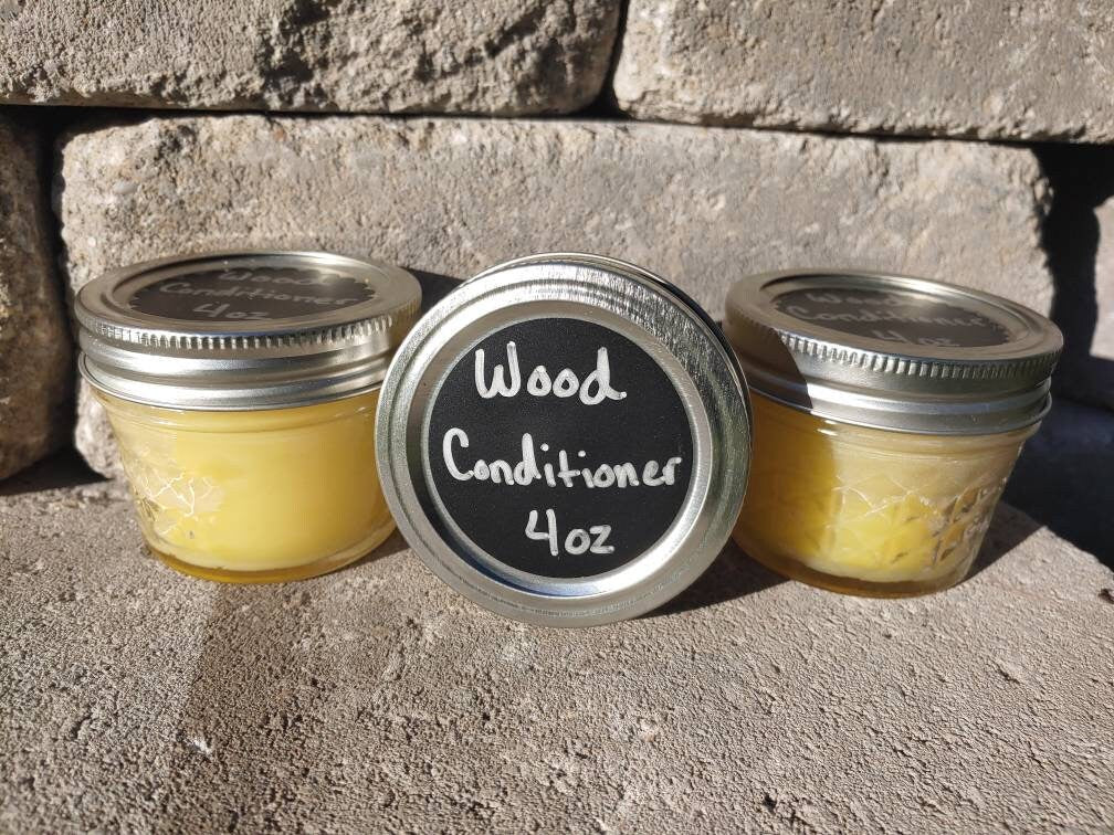 4oz Jar of Wood Conditioner, Cutting Board Treatment, Beeswax & Mineral Oil Mixture, Handmade