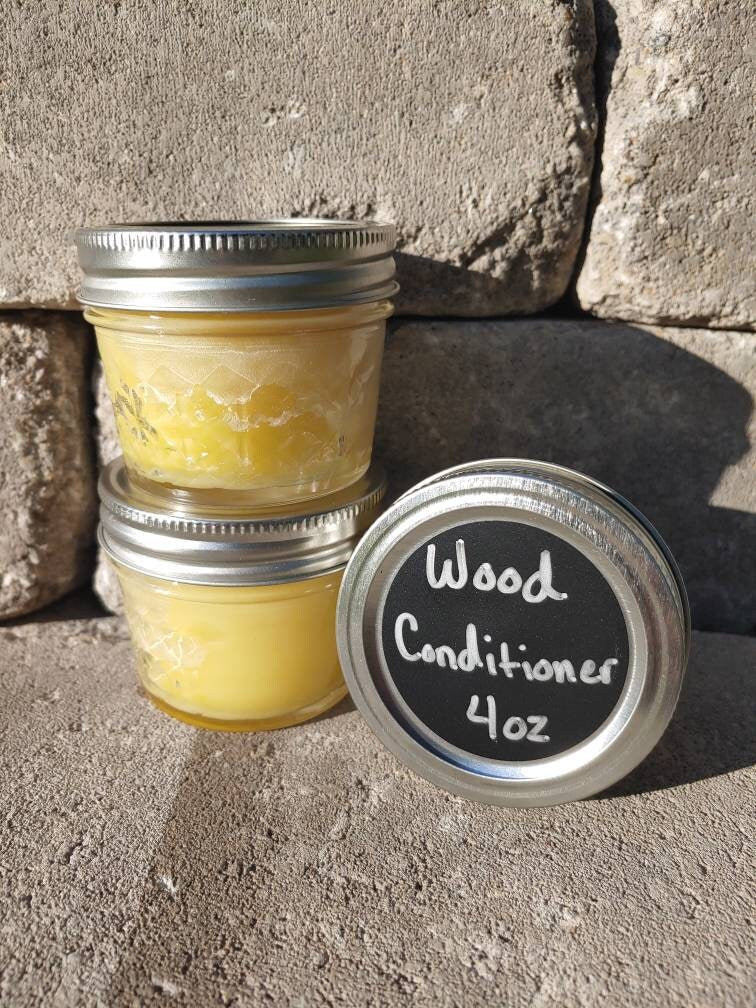 4oz Jar of Wood Conditioner, Cutting Board Treatment, Beeswax & Mineral Oil Mixture, Handmade
