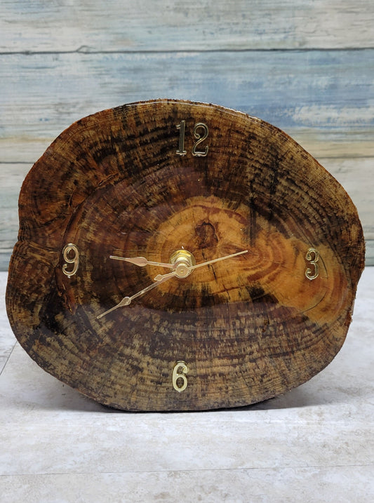 Spalted Pine Wood Clock