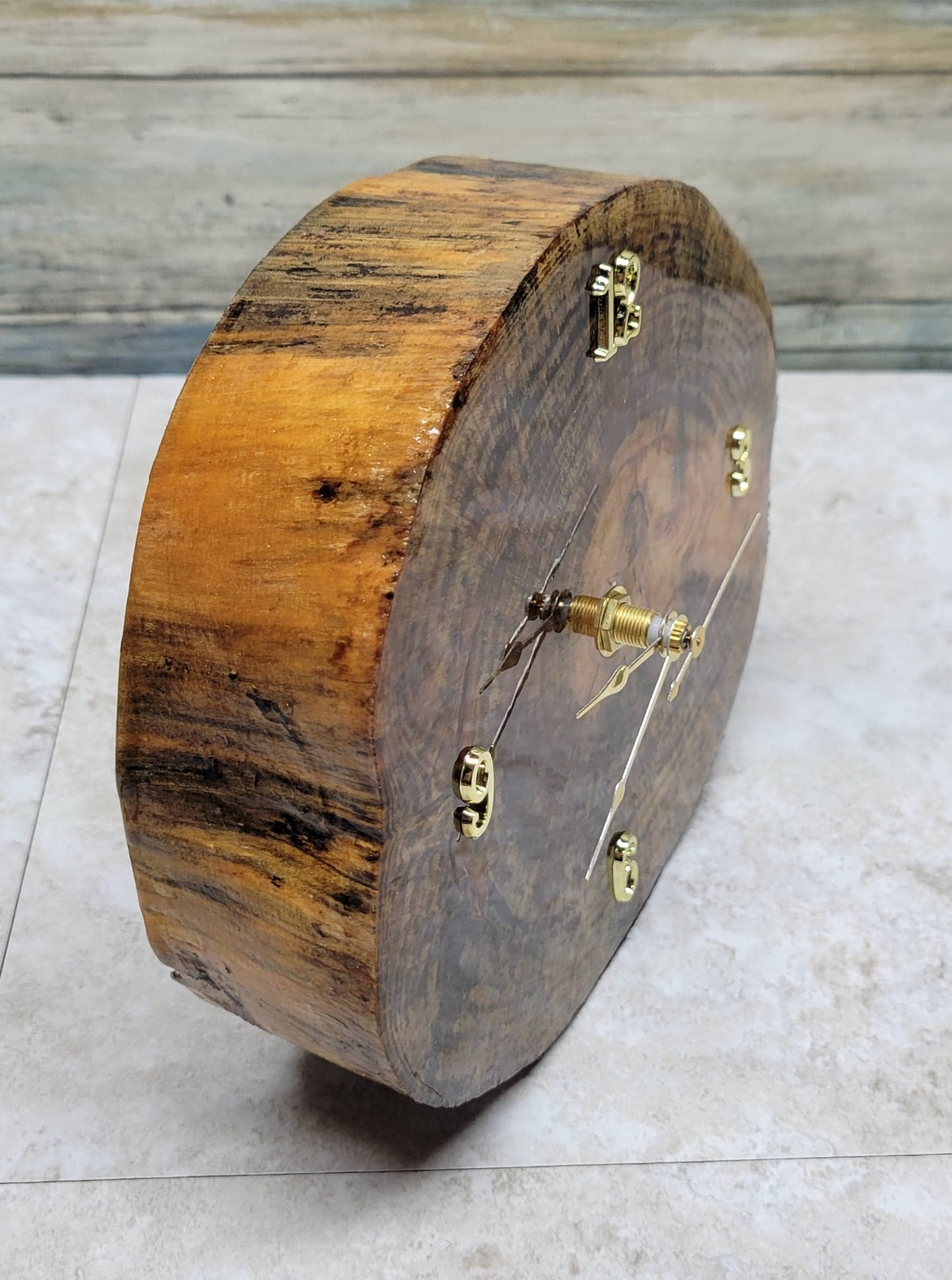 Spalted Pine Wood Clock