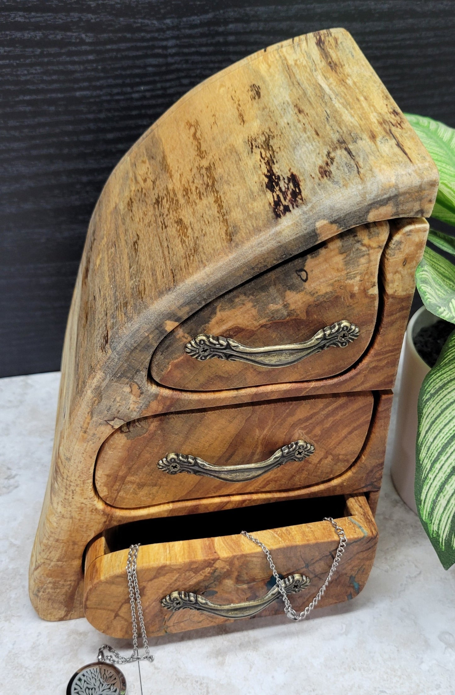 Left Side Book End Spalted Birch