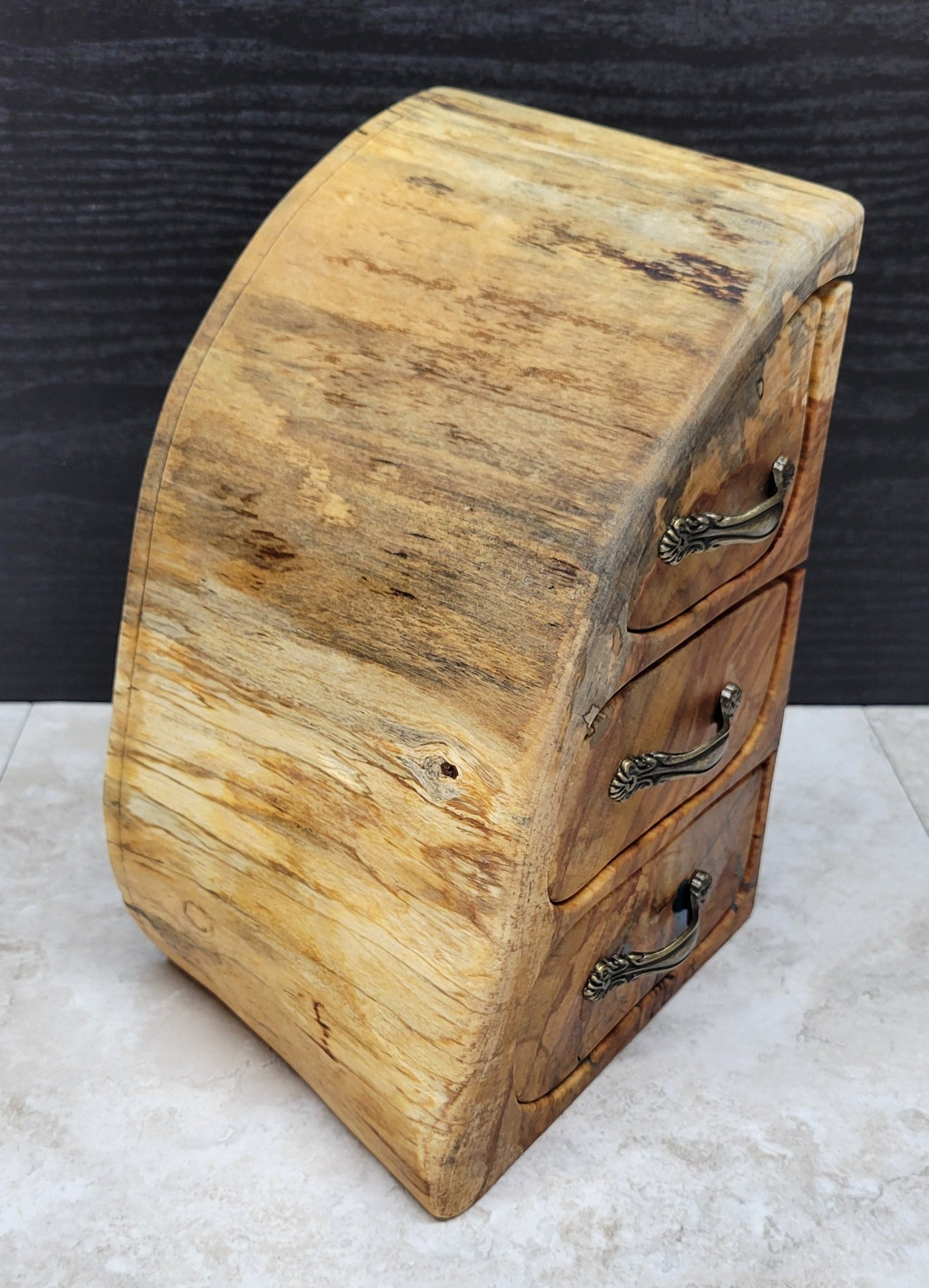 Left Side Book End Spalted Birch