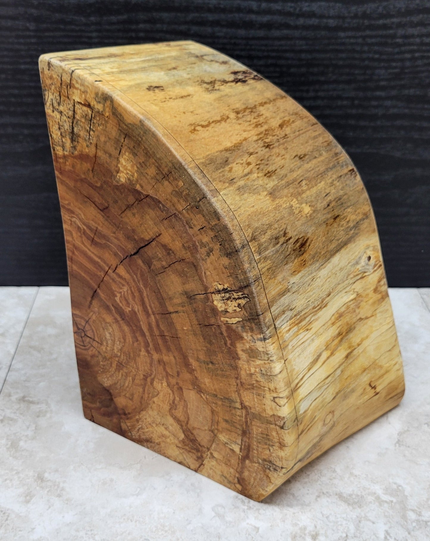 Left Side Book End Spalted Birch