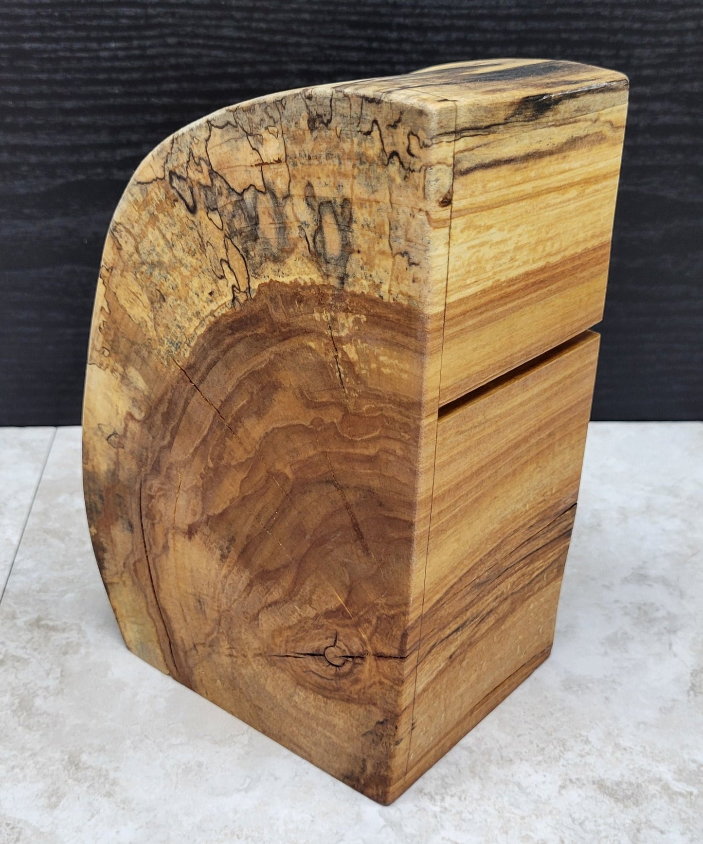 Right Side Book End Spalted Birch