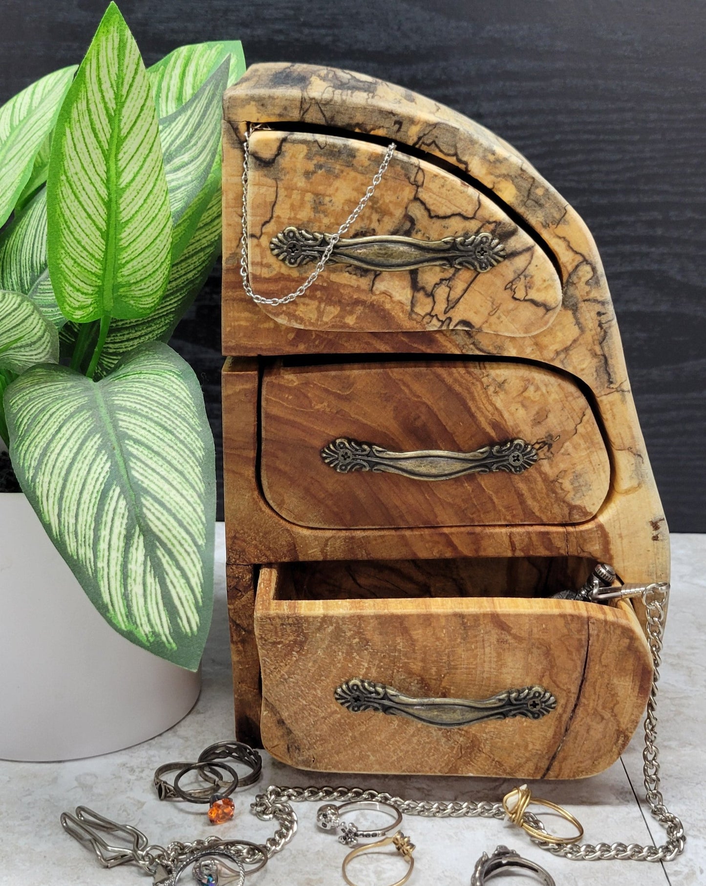 Right Side Book End Spalted Birch