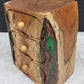 Cherry Wood Green Resin Box