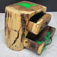 Oak wood Green Resin Box