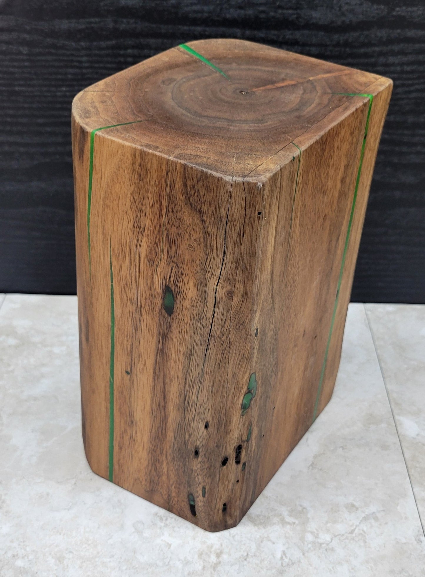 Walnut with Green Resin