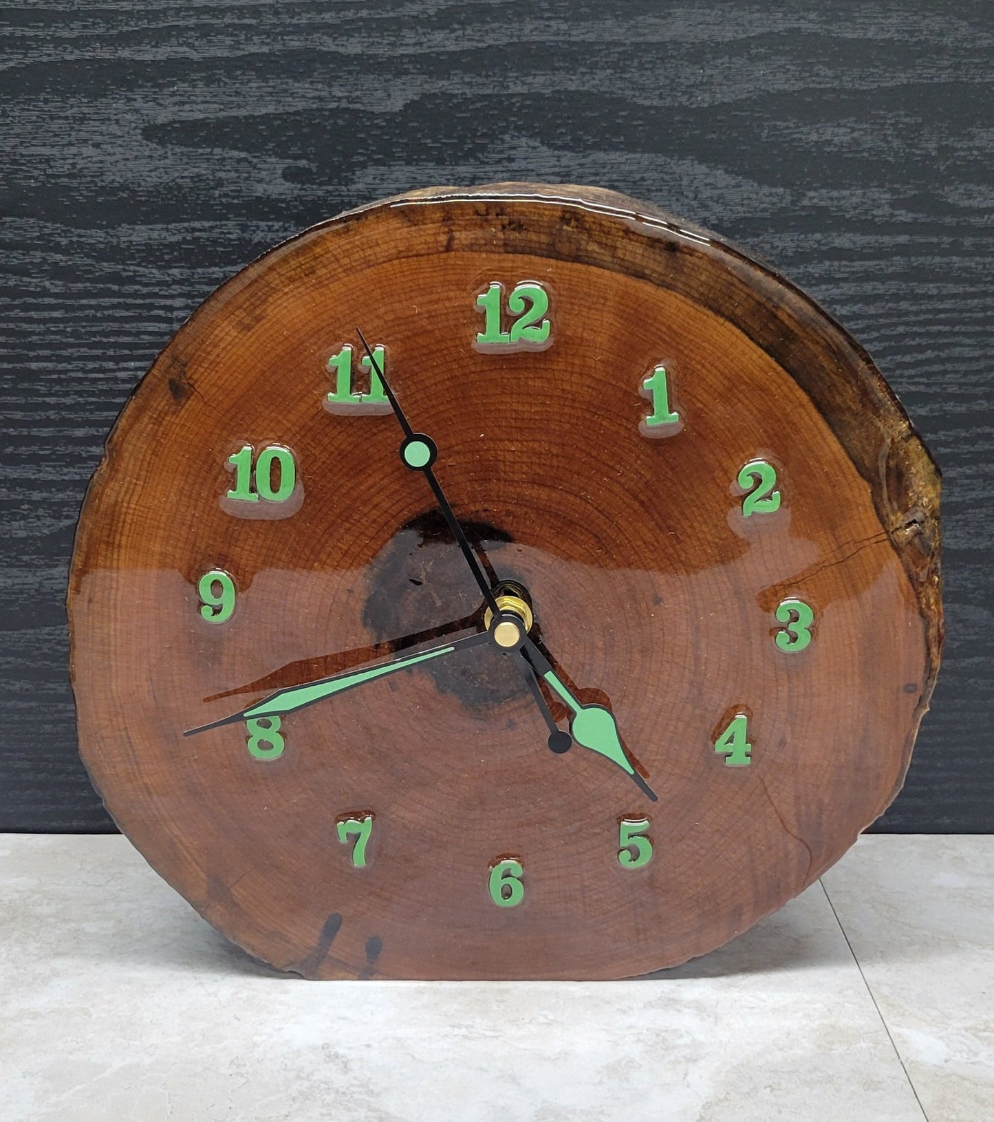 Cherry Wood Slab Clock