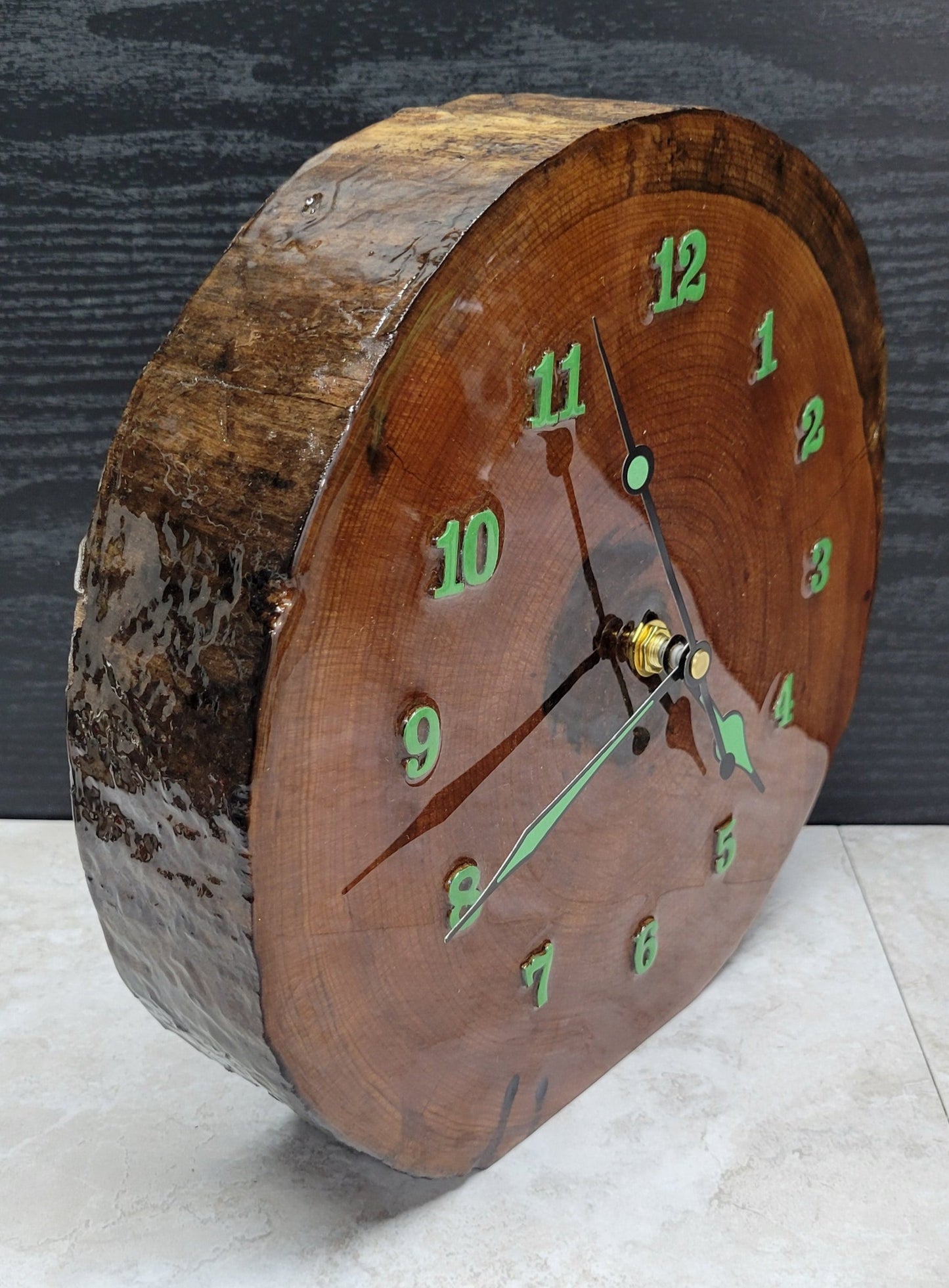 Cherry Wood Slab Clock