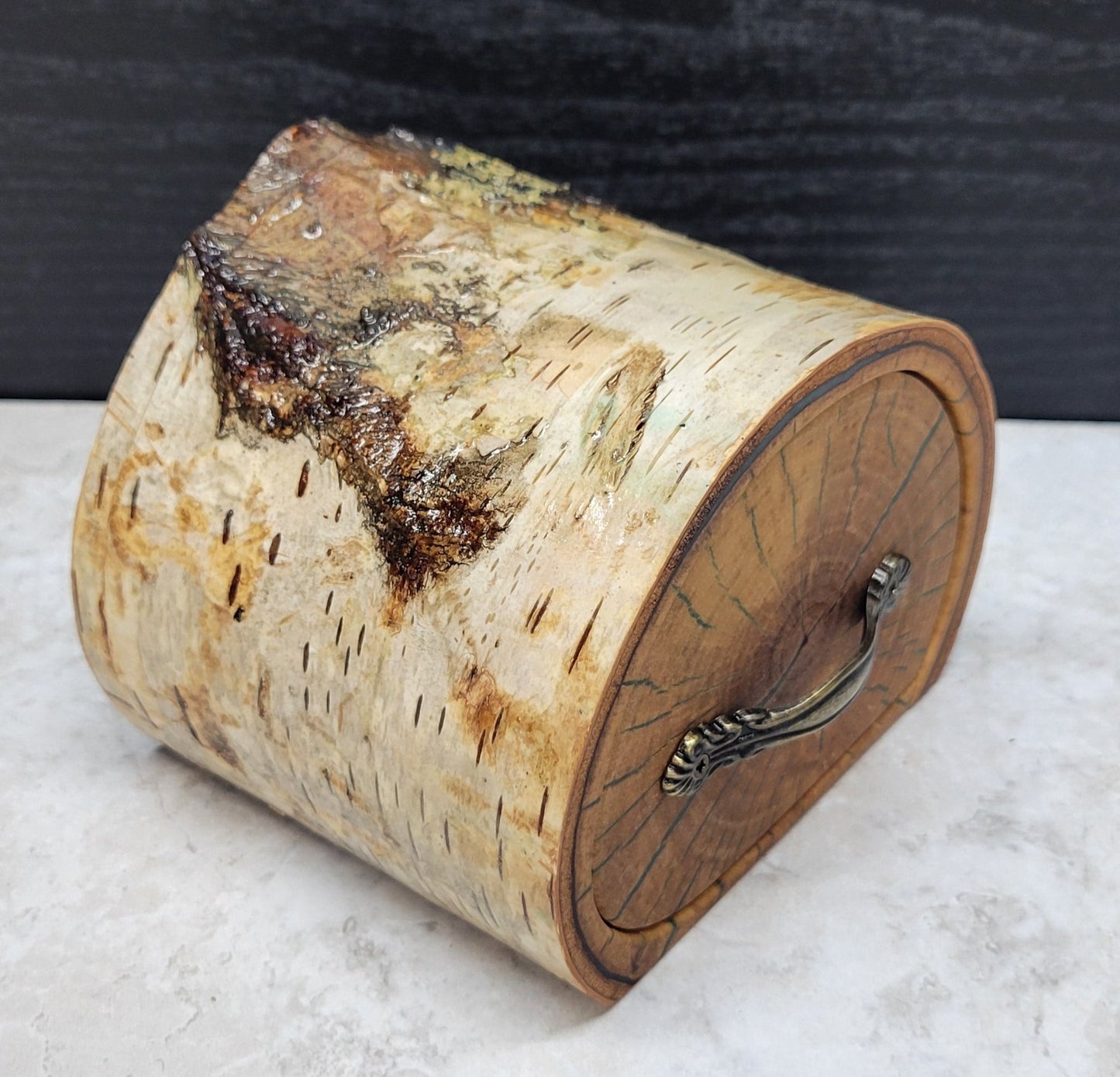 Birch Branch Single Drawer Blue Resin