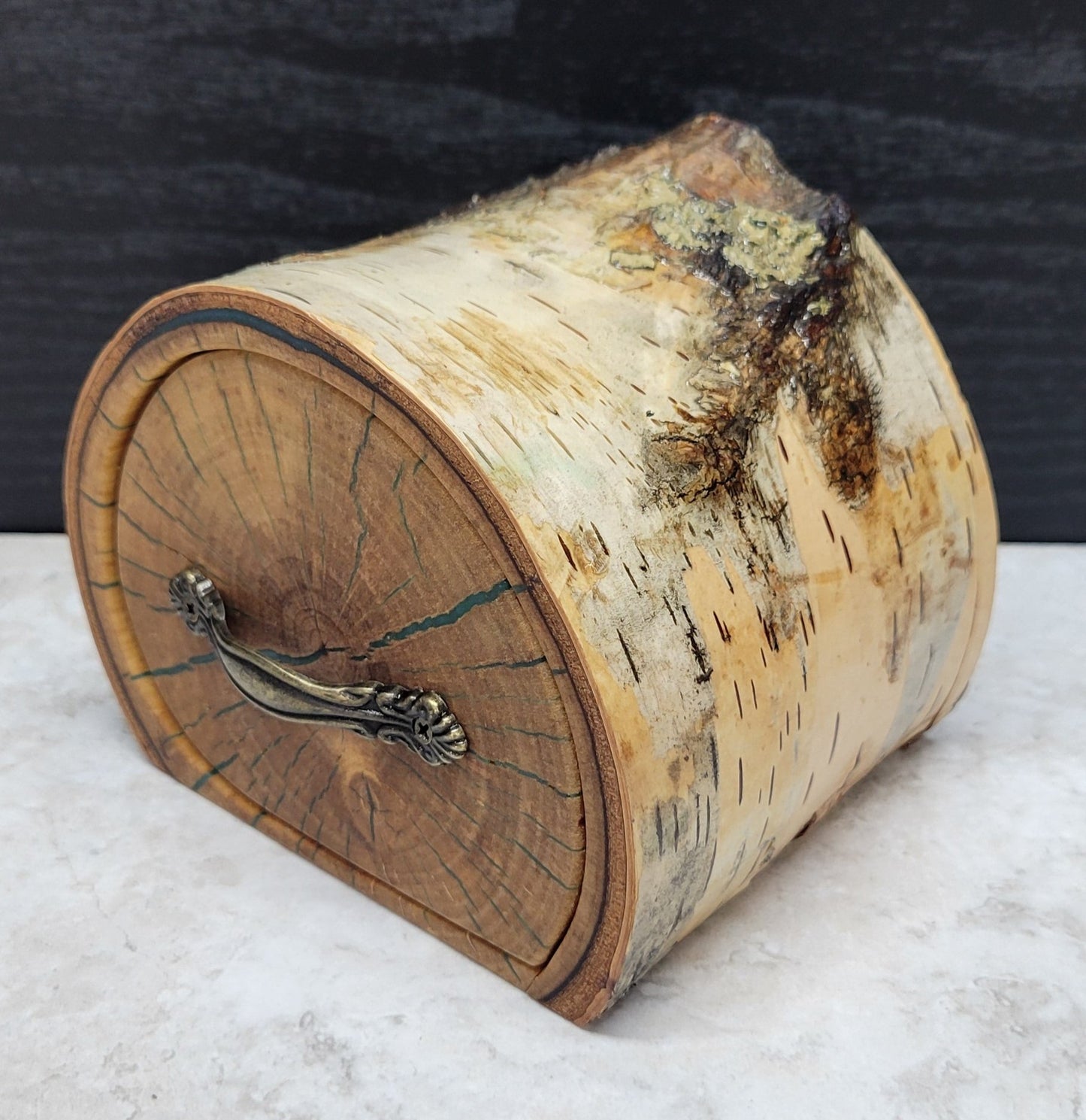 Birch Branch Single Drawer Blue Resin